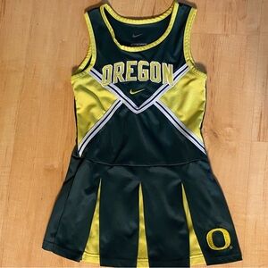 Nike Oregon Ducks NCAS Green and Yellow Cheerleading Dress - 6X
